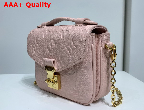 Louis Vuitton Micro Metis Pink Monogram Empreinte Leather M81389 Replica