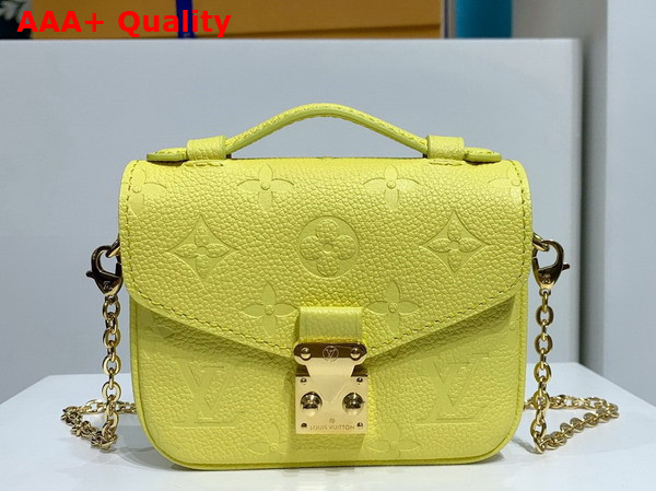 Louis Vuitton Micro Metis Yellow Monogram Empreinte Leather M81407 Replica