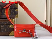 Louis Vuitton Micro Steamer Wearable Wallet in Vermillion Red Epi XL Grained Leather M23837 Replica