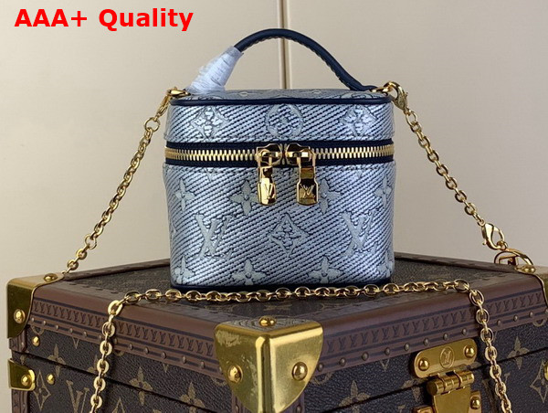 Louis Vuitton Micro Vanity in Blue Monoglam Coated Canvas M82467 Replica
