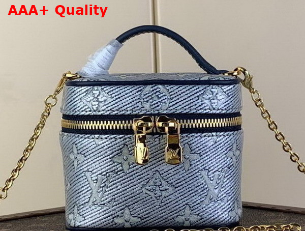 Louis Vuitton Micro Vanity in Blue Monoglam Coated Canvas M82467 Replica
