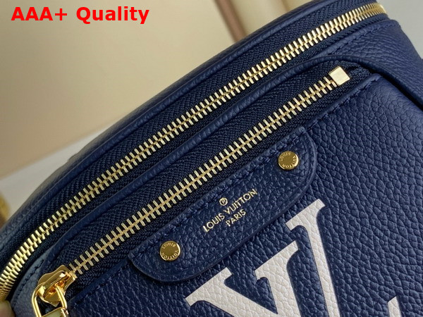 Louis Vuitton Mini Bumbag Navy Blue Cream Bicolor Monogram Empreinte Lleather M85636 Replica