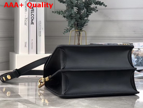 Louis Vuitton Mini Dauphine Black Epi Leather with Black Smooth Calfskin Leather Trim Replica