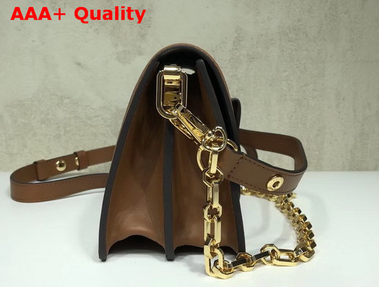 Louis Vuitton Mini Dauphine Bruni Brown and Strawberry Milk Pink Taurillon Leather M53805 Replica