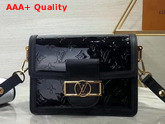 Louis Vuitton Mini Dauphine Handbag Black Monogram Vernis Leather Replica