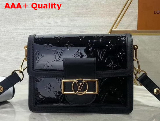 Louis Vuitton Mini Dauphine Handbag Black Monogram Vernis Leather Replica