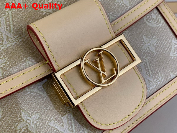 Louis Vuitton Mini Dauphine Handbag in Beige Monoglam Coated Canvas M22826 Replica