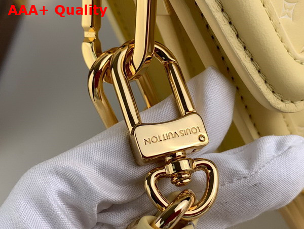 Louis Vuitton Mini Dauphine Handbag in Yellow Nanogram Calfskin M22597 Replica