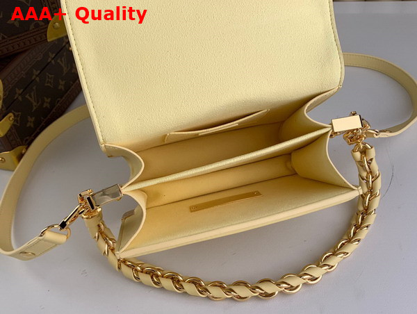 Louis Vuitton Mini Dauphine Handbag in Yellow Nanogram Calfskin M22597 Replica