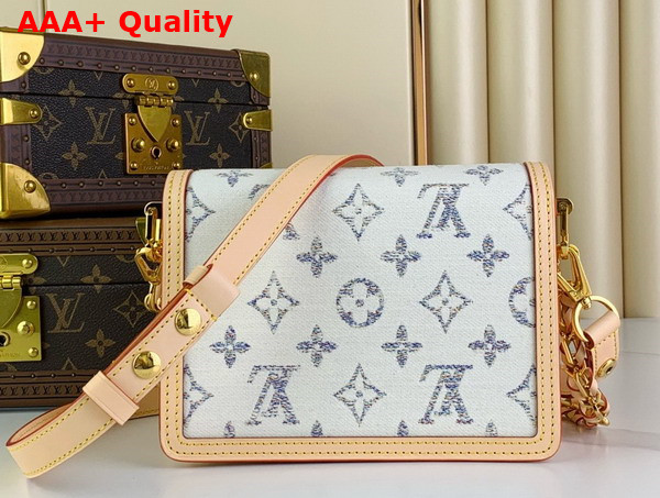 Louis Vuitton Mini Dauphine Multicolor Beige Monogram Jacquard Fabric M24841 Replica