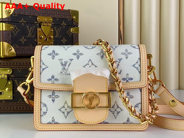 Louis Vuitton Mini Dauphine Multicolor Beige Monogram Jacquard Fabric M24841 Replica