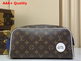 Louis Vuitton Mini Dopp Kit in Monogram Canvas Features a White Louis Vuitton Patch M28371 Replica