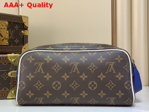 Louis Vuitton Mini Dopp Kit in Monogram Canvas Features a White Louis Vuitton Patch M28371 Replica