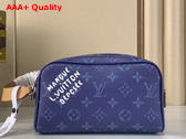 Louis Vuitton Mini Dopp Kit in Ocean Blue Monogram Heritage Coated Canvas M26872 Replica