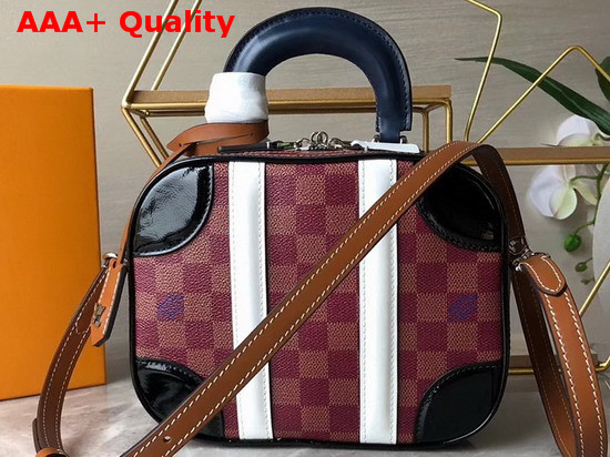 Louis Vuitton Mini Luggage Damier Burgundy Canvas Replica