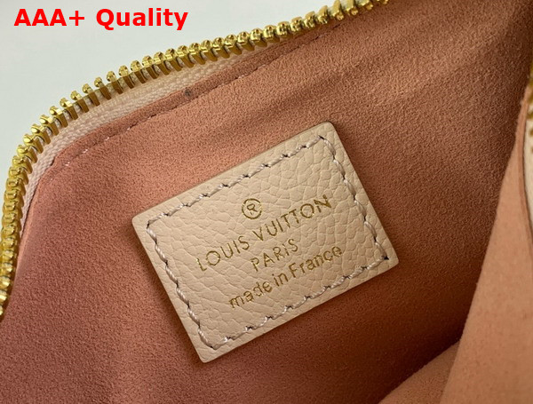 Louis Vuitton Mini Moon Bag in Cream Monogram Empreinte Leather with Pink Monogra Flowers Replica