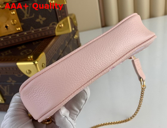 Louis Vuitton Mini Pochette Accessoires Pink Monogram Empreinte Embroidered M81140 Replica