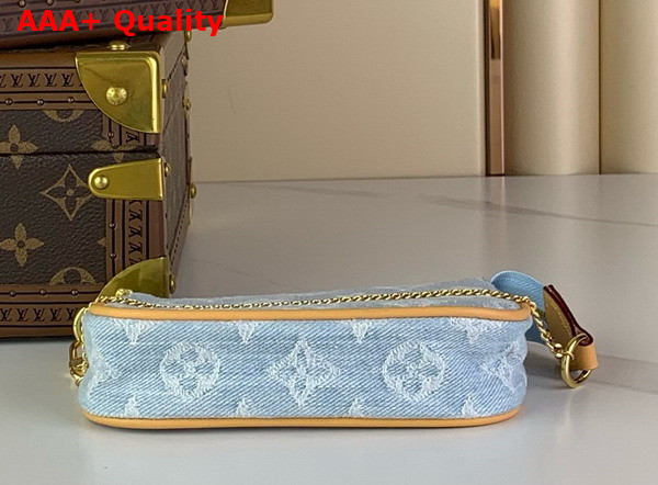 Louis Vuitton Mini Pochette Accessoires Sky Blue Monogram Denim Replica