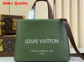 Louis Vuitton Mini Shopper Tote in Khaki Green Cowhide Leather M15238 Replica