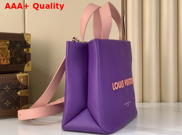 Louis Vuitton Mini Shopper Tote in Purple Cowhide Leather M27969 Replica