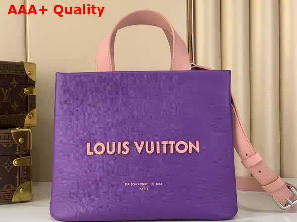 Louis Vuitton Mini Shopper Tote in Purple Cowhide Leather M27969 Replica