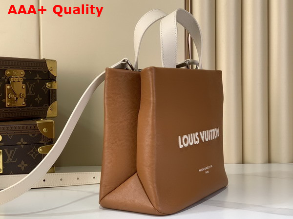 Louis Vuitton Mini Shopper Tote in Sand Cowhide Leather Replica