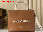 Louis Vuitton Mini Shopper Tote in Sand Cowhide Leather Replica