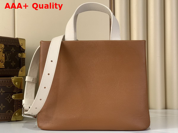 Louis Vuitton Mini Shopper Tote in Sand Cowhide Leather Replica