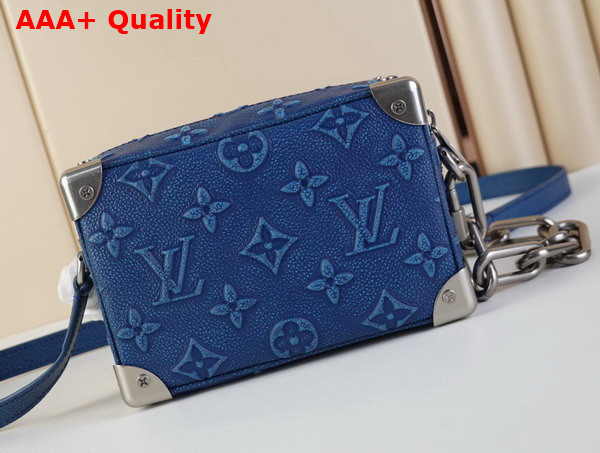 Louis Vuitton Mini Soft Trunk Denim Blue Cowhide Leather M21368 Replica