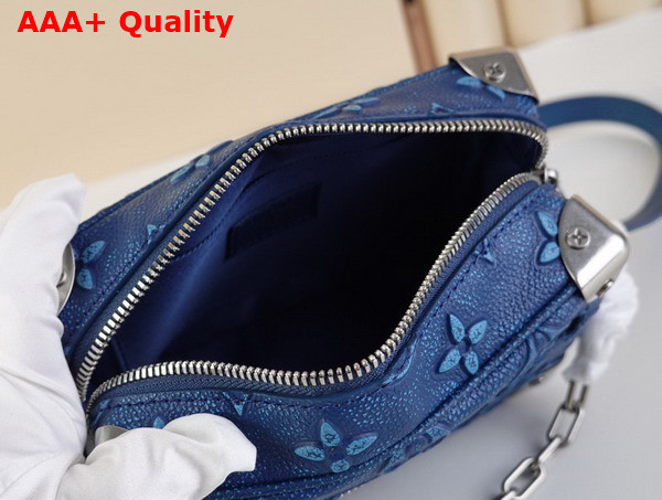 Louis Vuitton Mini Soft Trunk Denim Blue Cowhide Leather M21368 Replica