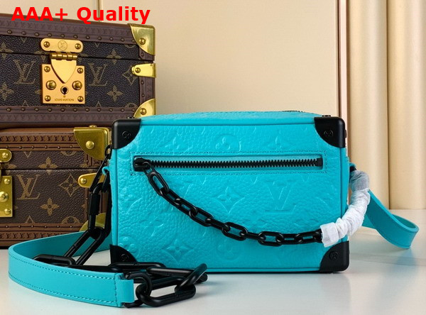 Louis Vuitton Mini Soft Trunk Turquoise Monogram Taurillon Leather M11673 Replica