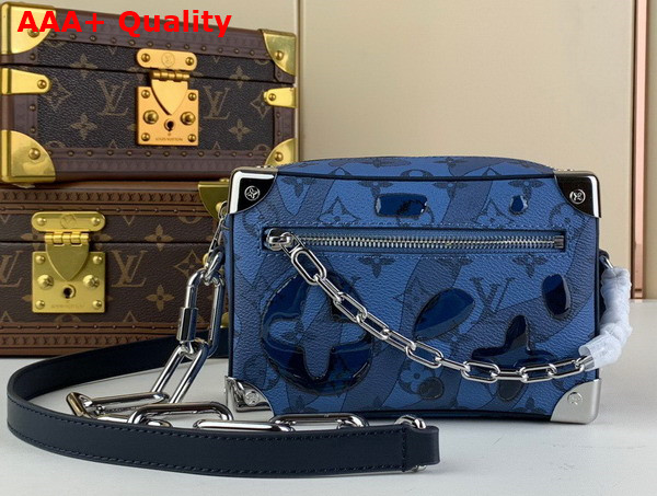 Louis Vuitton Mini Soft Trunk in Abyss Blue Monogram Aquagarden Coated Canvas M22588 Replica