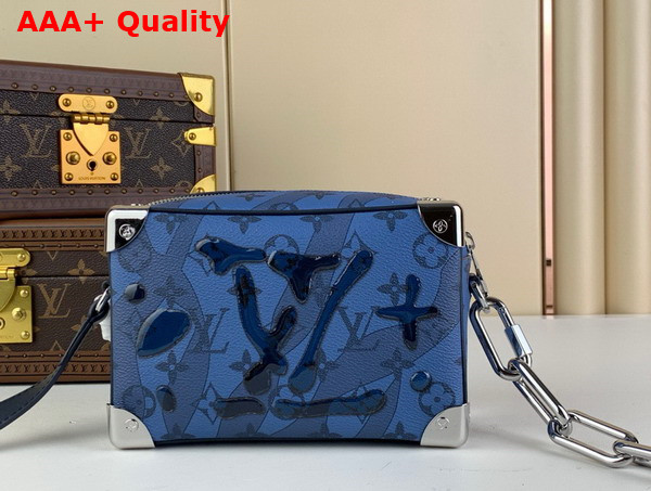 Louis Vuitton Mini Soft Trunk in Abyss Blue Monogram Aquagarden Coated Canvas M22588 Replica