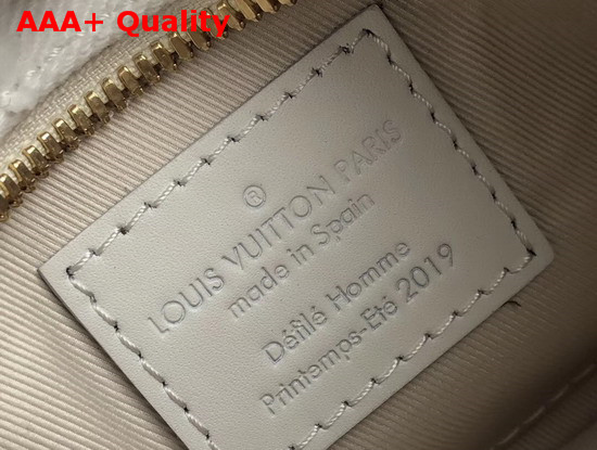 Louis Vuitton Mini Soft Trunk in Beige Monogram Embroidered Denim Replica
