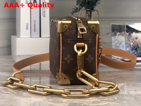 Louis Vuitton Mini Soft Trunk in Monogram Canvas with Brown Cowhide Leather Trim Replica