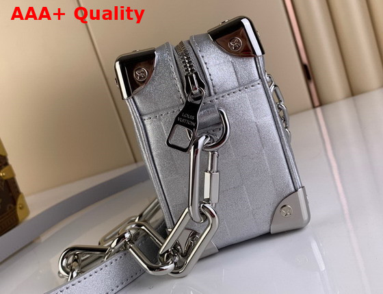 Louis Vuitton Mini Soft Trunk in Silver Cowhide Leather M59726 Replica