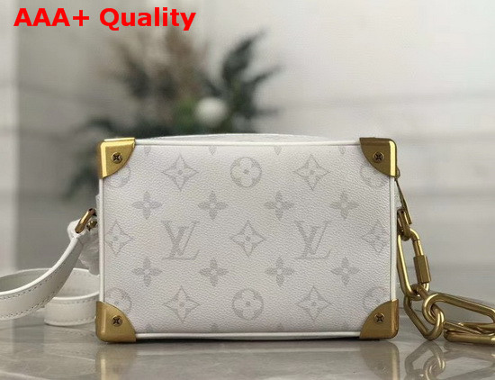 Louis Vuitton Mini Soft Trunk in White and Silver Monogram Canvas Replica