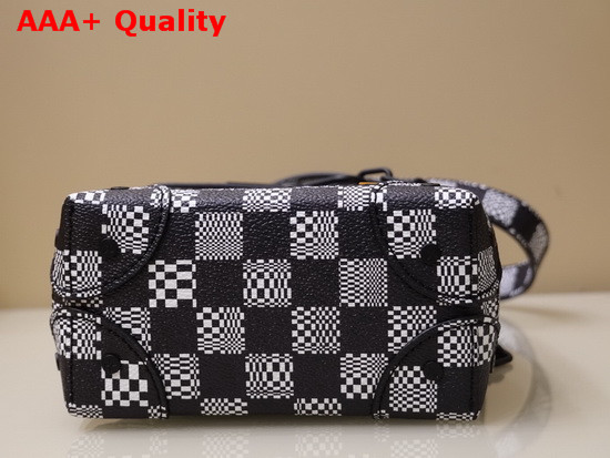 Louis Vuitton Mini Steamer White and Black Damier Canvas Replica