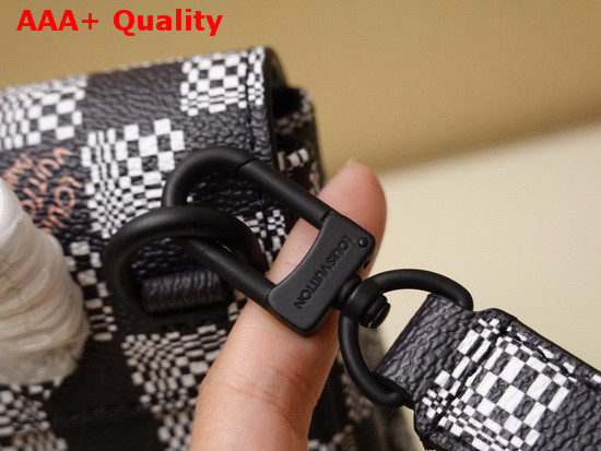 Louis Vuitton Mini Steamer White and Black Damier Canvas Replica