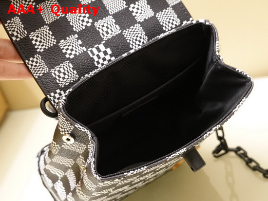 Louis Vuitton Mini Steamer White and Black Damier Canvas Replica