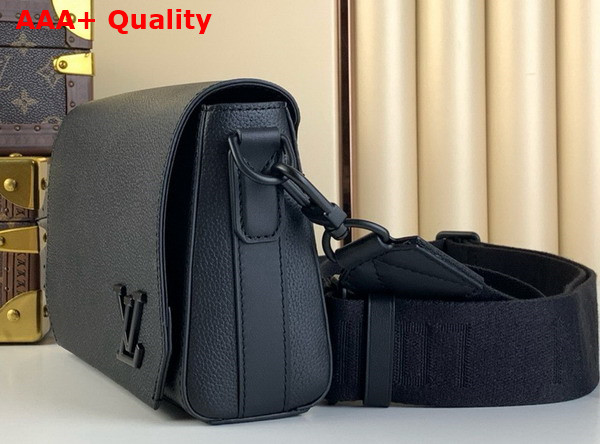 Louis Vuitton Mini Takeoff Messenger Bag in Black Cowhide Leather Replica