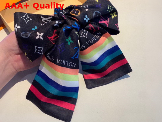 Louis Vuitton Monogram Bandeau Black Multicolor Silk Replica