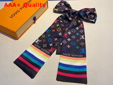 Louis Vuitton Monogram Bandeau Black Multicolor Silk Replica
