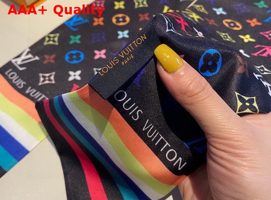 Louis Vuitton Monogram Bandeau Black Multicolor Silk Replica