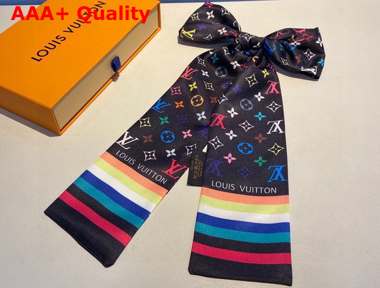 Louis Vuitton Monogram Bandeau Black Multicolor Silk Replica