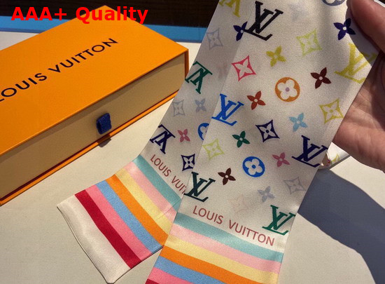 Louis Vuitton Monogram Bandeau White Multicolor Silk Replica