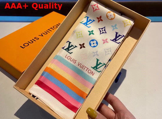 Louis Vuitton Monogram Bandeau White Multicolor Silk Replica
