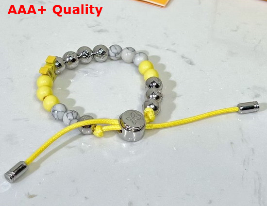 Louis Vuitton Monogram Beads Bracelet Yellow and Silver Colour Beads M00510 Replica