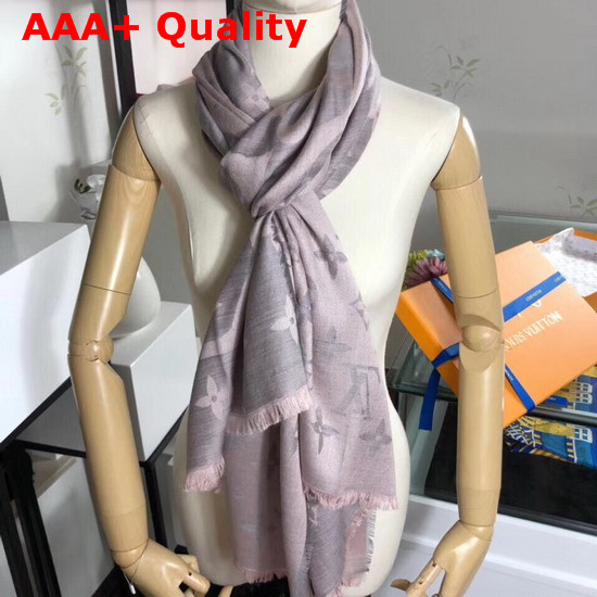 Louis Vuitton Monogram Cashmere Stole in Pink Replica
