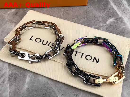 Louis Vuitton Monogram Chain Bracelet in Silver Color Metal M64223 Replica